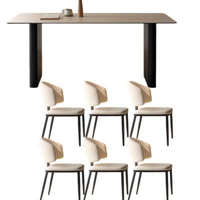 Modern Rock Slab Table, Unique Natural Texture