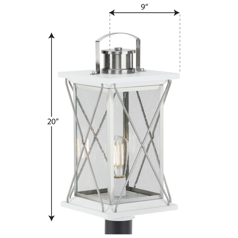 Alexe Seeded Lantern Head, Stainless Steel