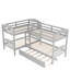 Lit simple en L avec lit gigogne-911516685