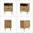 19.7" Nightstand With 2 Drawers & Open Shelf, Bedside Table With LED Lights & Outlets, End Table For Bedroom Or Living Room-136691654-140160563
