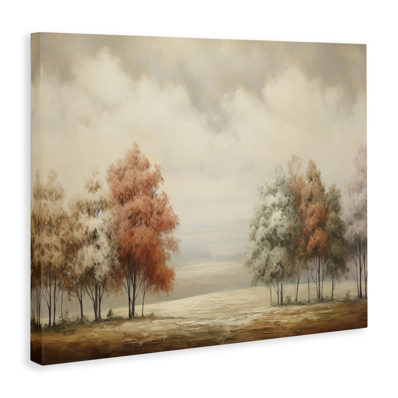 Muted Autumn Treeline Canvas, design by Franklyn Gregory, 24" H x 30" W