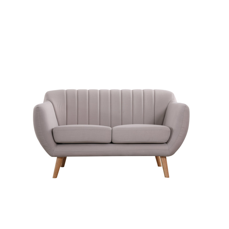 Villalba Upholstered 73.2'' Sofa, Beige/Light Gray Linen, 33.5" H x 59.7" W x 33" D, 2