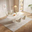 220cm Cream White Oval Dining Table