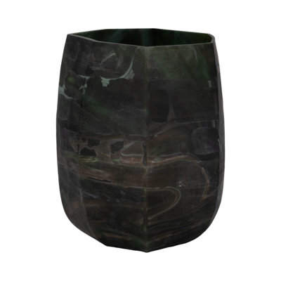 Orren Ellis Savu Medium Green Glass Vase