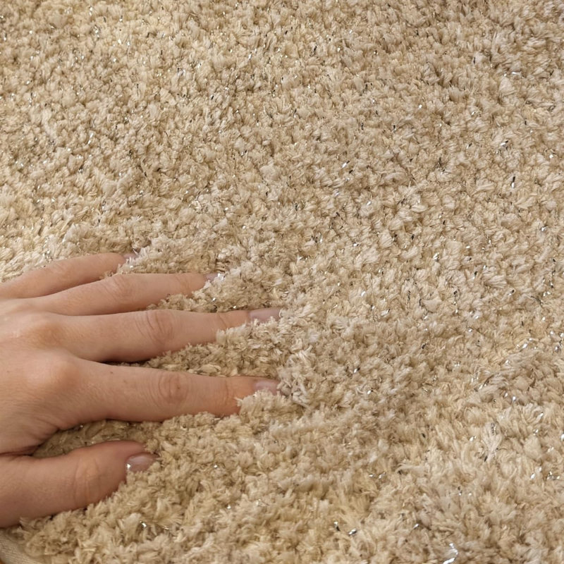 Bling Sparkle Bath Mat Non Slip 40 x 60cm, Beige
