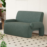 Modern Style Upholstered Sofa With Corduroy Fabric