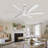 Luvina 64 Inch Ceiling Fan with Light and Remote, Modern High CFM 6 Blades Large Airflow Ceiling Fan, Quiet Reversible DC Motor, Indoor Fan for Living Room Kitchen Garage-1860128908