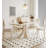 White Rectangular Solid Wood + Sintered Stone tabletop Dining Table-413430080