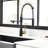 Kitchen Sink Purifier Drinking Water Faucet - Pull Down Filter Tap In Black And Gold Precision Engineering With Superior Build Filtration System