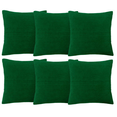 Aspire Homeware Striped Square Velvet Cushion Cover
