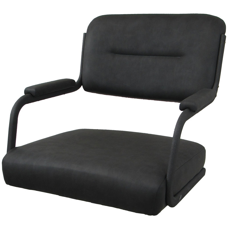 Tabouret de comptoir pivotant 26 po Gurpa, Vinyle grise / structure grise