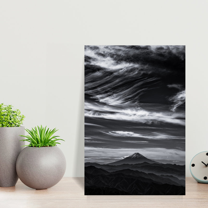 Contemporary Art Abstract Contemporary Landscape Mountain Wall Art, 18" H x 12" W