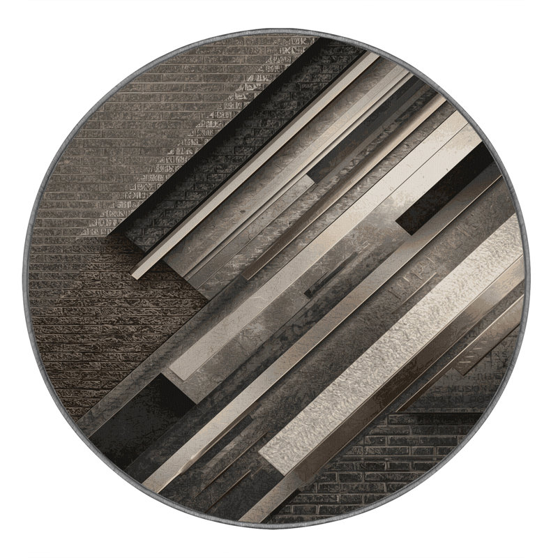 Tapis gris brique lavable à la machine Parkchester, 7x9