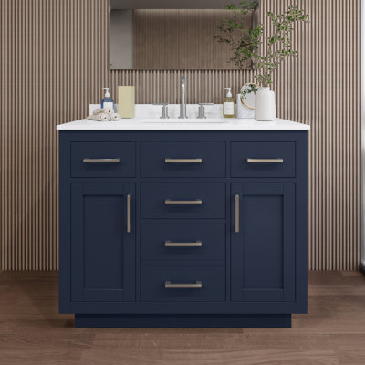 Beckett TK 42'' Single Bathroom Vanity with Quartz Top