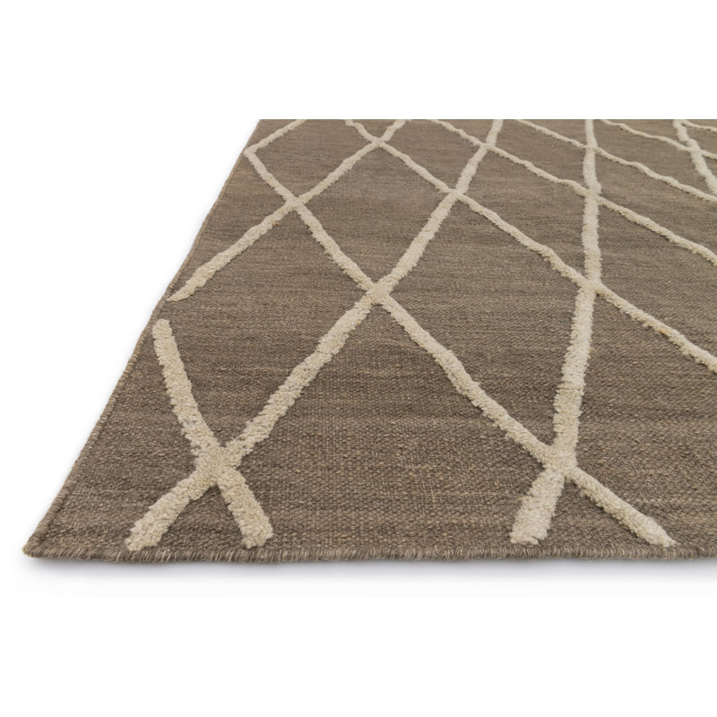 Mazur Wool Geometric Indoor Rug, Rectangle 5' x 7'6"