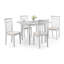 Exeter 4 - Person Butterfly Leaf Rubberwood Solid Wood Dining Set-69775833