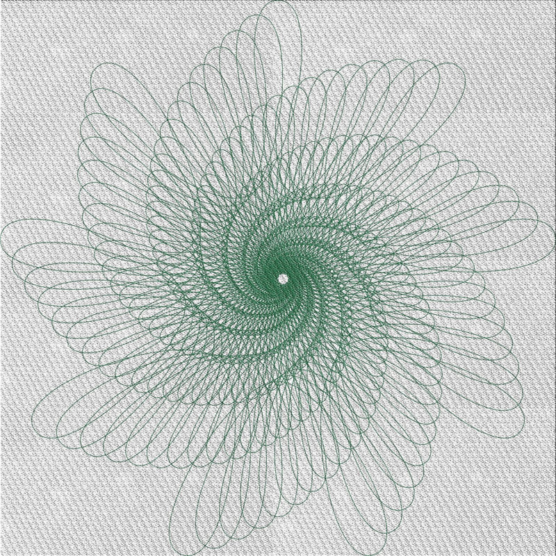 Tapis de zone verte à motif, Carré 8 pi