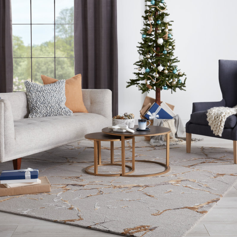 Aekerly Abstract Indoor Rug, Rectangle 6' x 9'