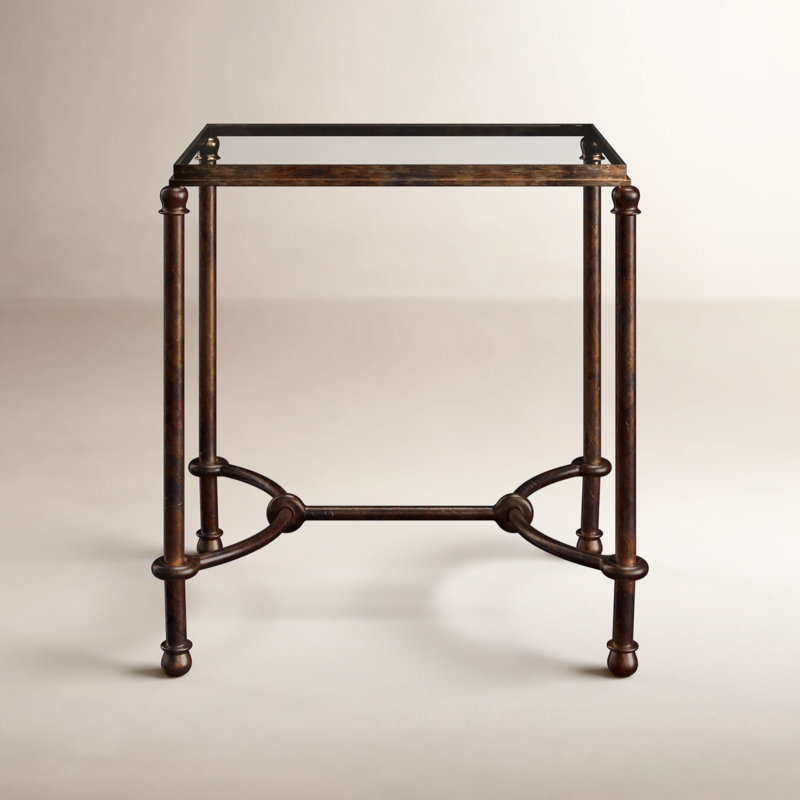 Helios Glass Top End Table