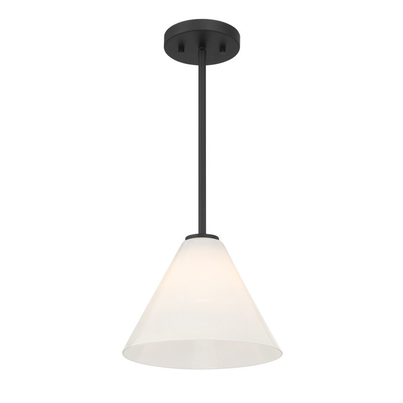 Mini-luminaire suspendu ou semi-encastré 1 lumière Hashimoto, Noir mat