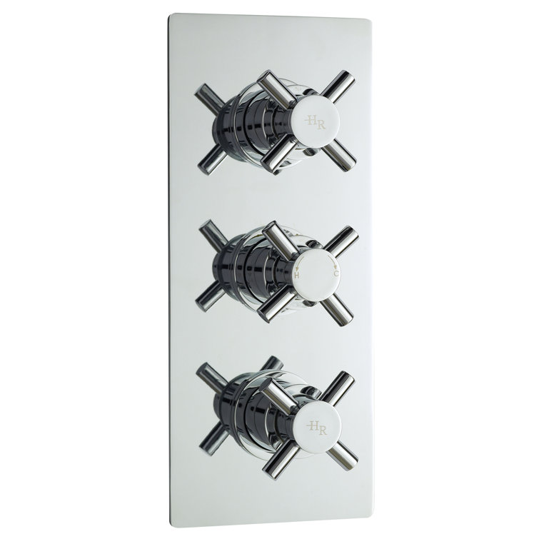 Tec Crosshead Triple Concealed Diverter Shower Valve