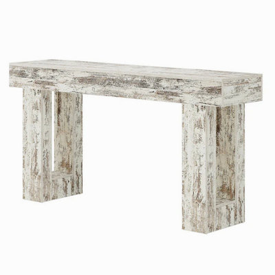 Country-Style Wooden Sofa Table With Rustic Charm, Durable Engineered Wood, And Versatile Use For Home Decor.