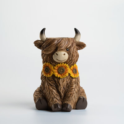 Pot à fleurs 6,6 po Highland Cow