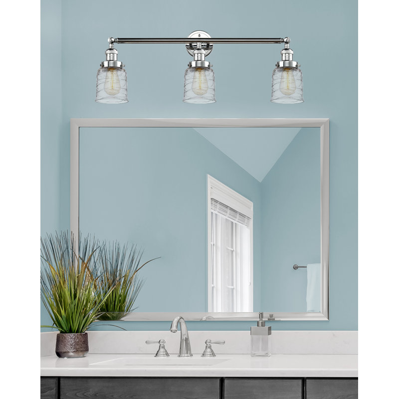 Barre d'éclairage de salle de bain à 3 lumières à intensité variable, Chrome poli