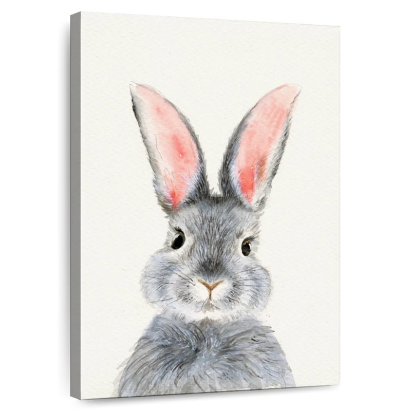 Brampt Fluffy Gray Bunny, 24" H x 16" W