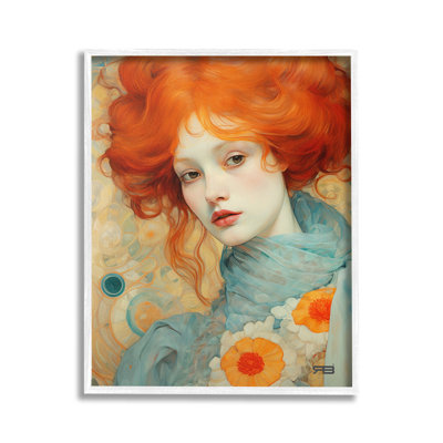 Fleur, femme, giclée, art