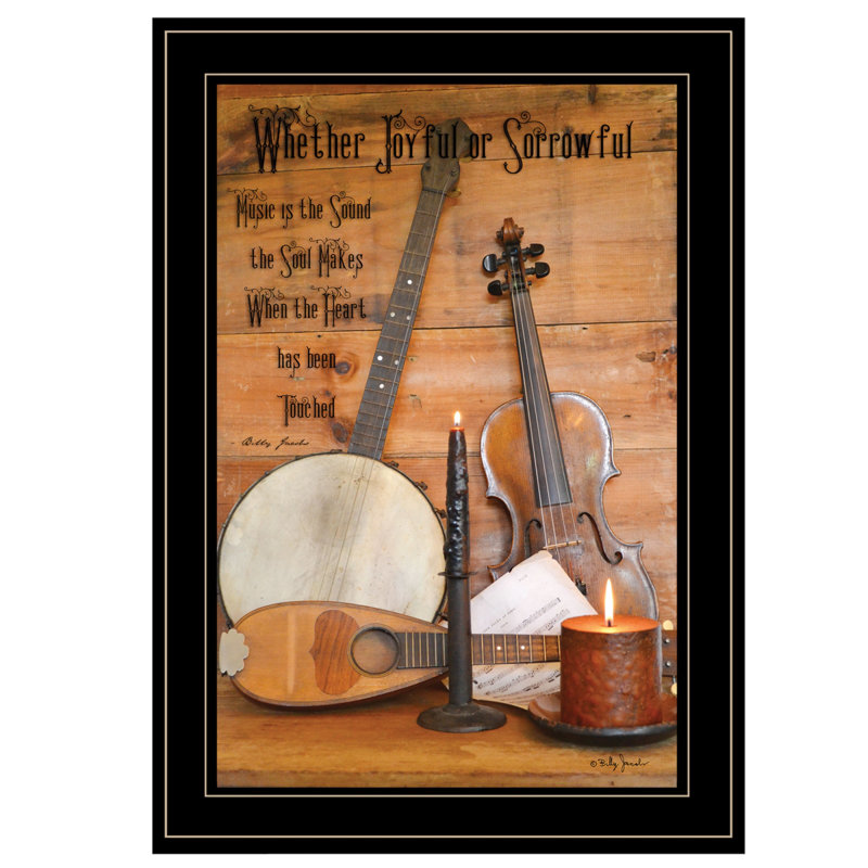«Music» par Billy Jacobs, prêt à accrocher, prêt à accrocher, reproduction encadrée
