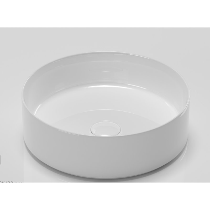 Lavabo de salle de bain rond au-dessus de comptoir, vasque Roomfitter