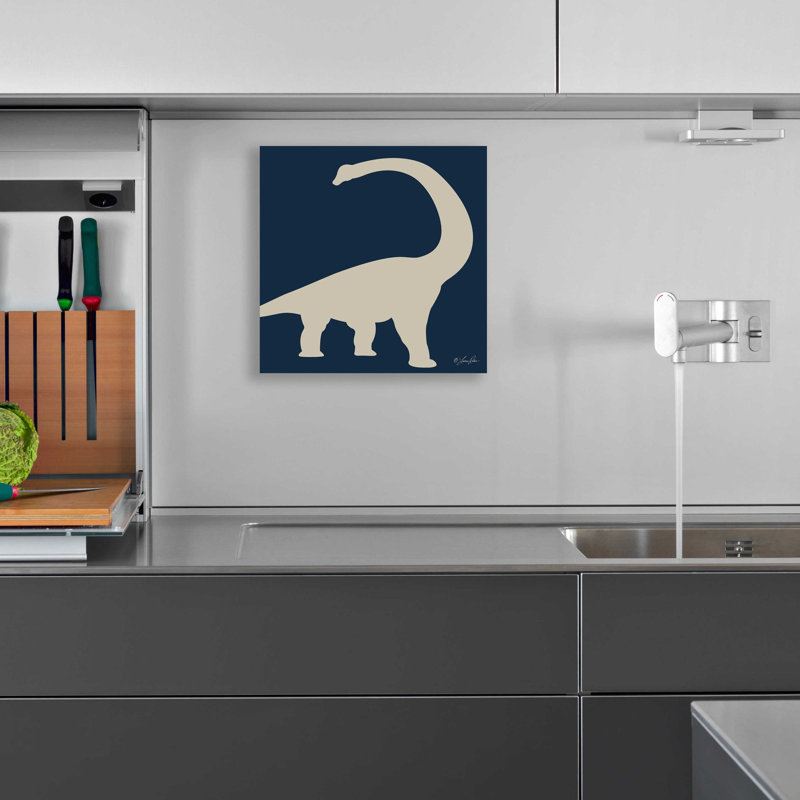 «Dino II» par Lauren Rader, art mural en verre acrylique, H 12 po x l 12 po x P 0,13 po