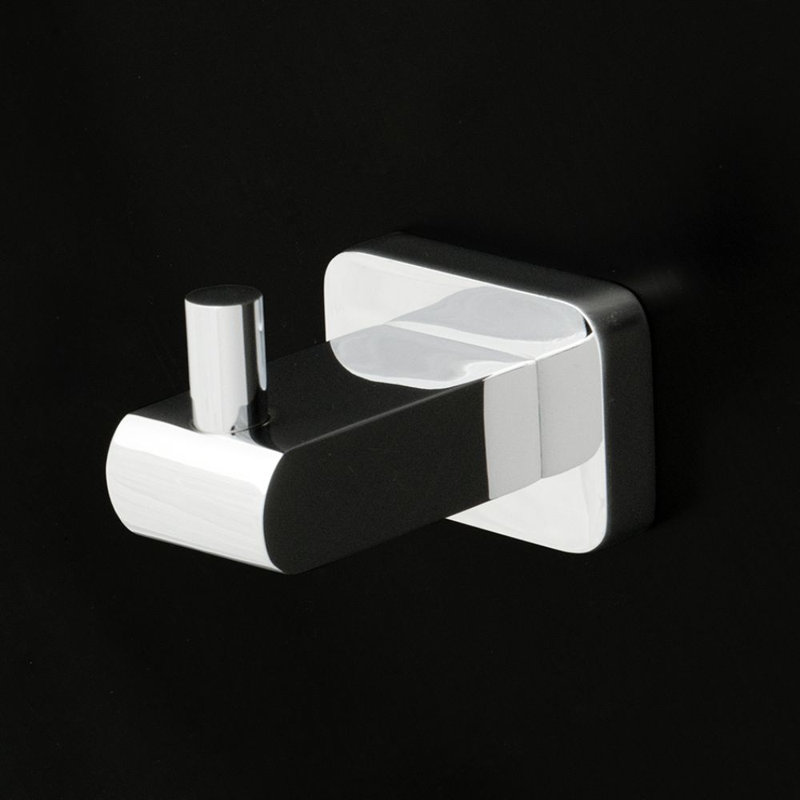 Eleganza Single Robe Hook, Polished Chrome