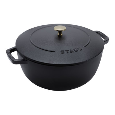 Staub Cast Iron Round Cocotte, Dutch Oven, 5.5-Quart, Serves 5-6, Made In France,