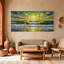 Nautique et plage, vagues océaniques, coucher de soleil, plage, ensemble de 3 reproductions d'art sur toile-1407927312