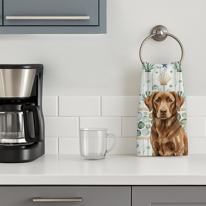 Serviette de cuisine en verre chocolat Labrador Retriever, Labrador Retriever chocolat