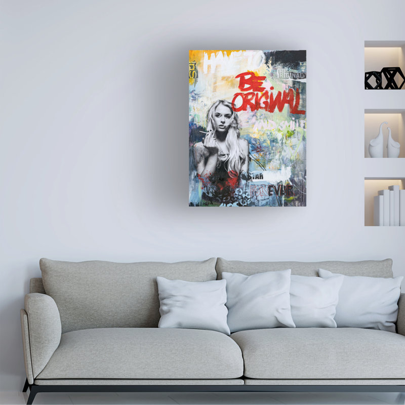 Art sur toile de bolologien «Fabrikken Be», H 19 po x l 14 po