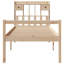 Bookcase Bed Without Mattress Solid Wood Pine-705379729