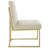 Privy Stainless Steel Upholstered Fabric Dining Accent Chair-1170066276