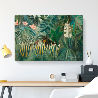 The Equatorial Jungle by Henri Rousseau - Wrapped Canvas Painting
