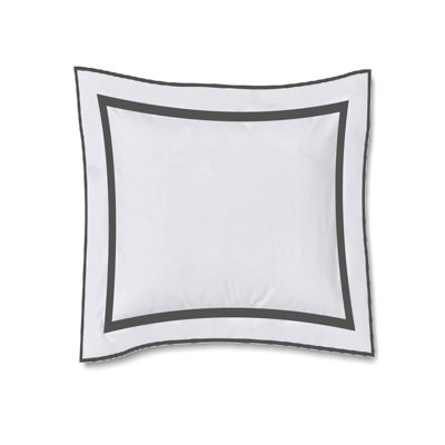 400TC Embroidery & Border Cotton Sateen Solid Euro Sham
