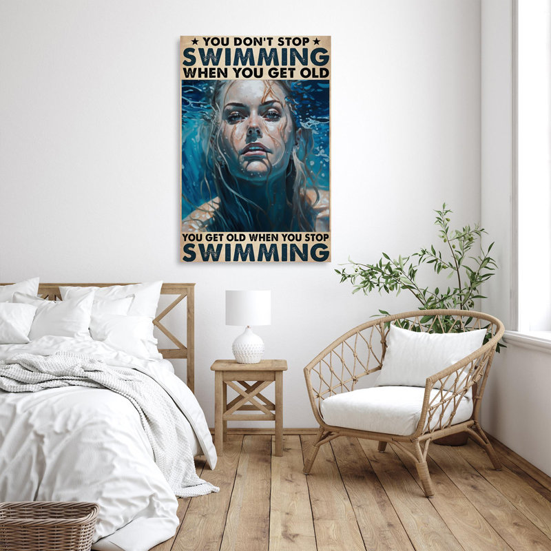 You Get Old When You Stop Natation - 1 pièce Recta You Get Old When You Stop Natation, H 14 po x l 11 po x P 1,25 po