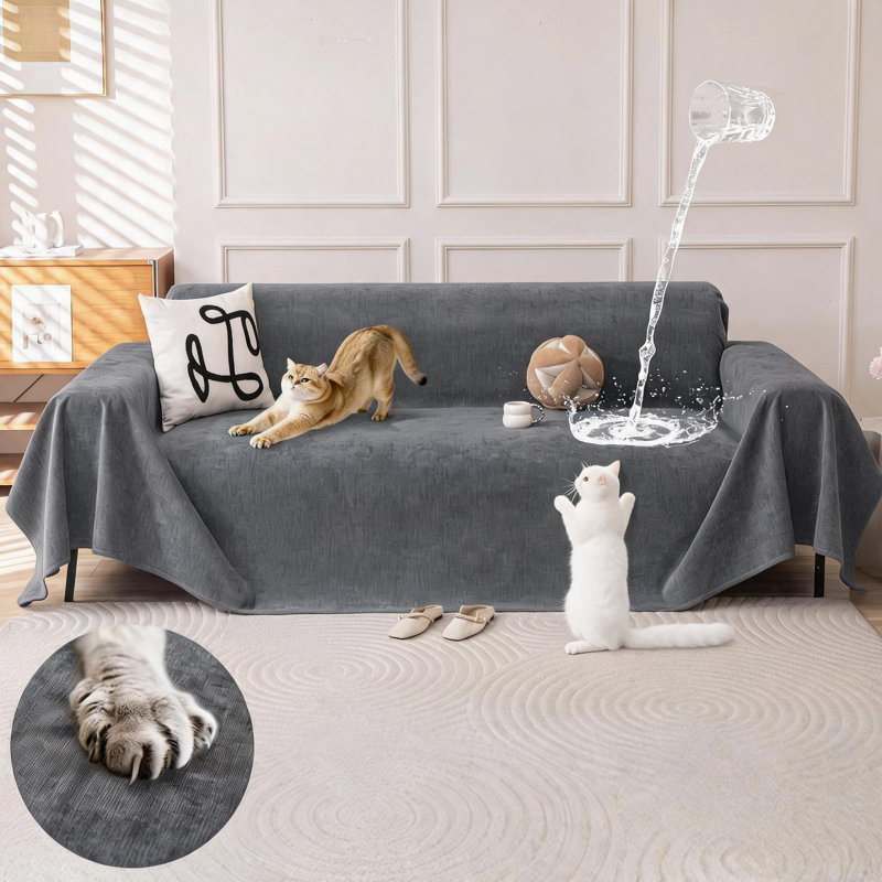 Housse de protection résistante aux égratignures pour canapé pour canapé, housse imperméable et antidérapante pour canapé à 3 coussins