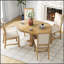 Ensemble de table de salle à manger extensible 5 pièces avec 4 chaises rembourrées, parfait pour les cuisines de campagne modernes et les salles à manger-578307052-578307050