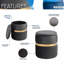 Repose-pieds rond en velours avec rangement Techni Mobile
