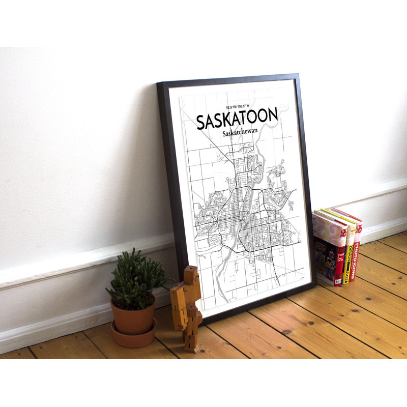 « saskatoon city map », impression, H 36 po x l 24 po