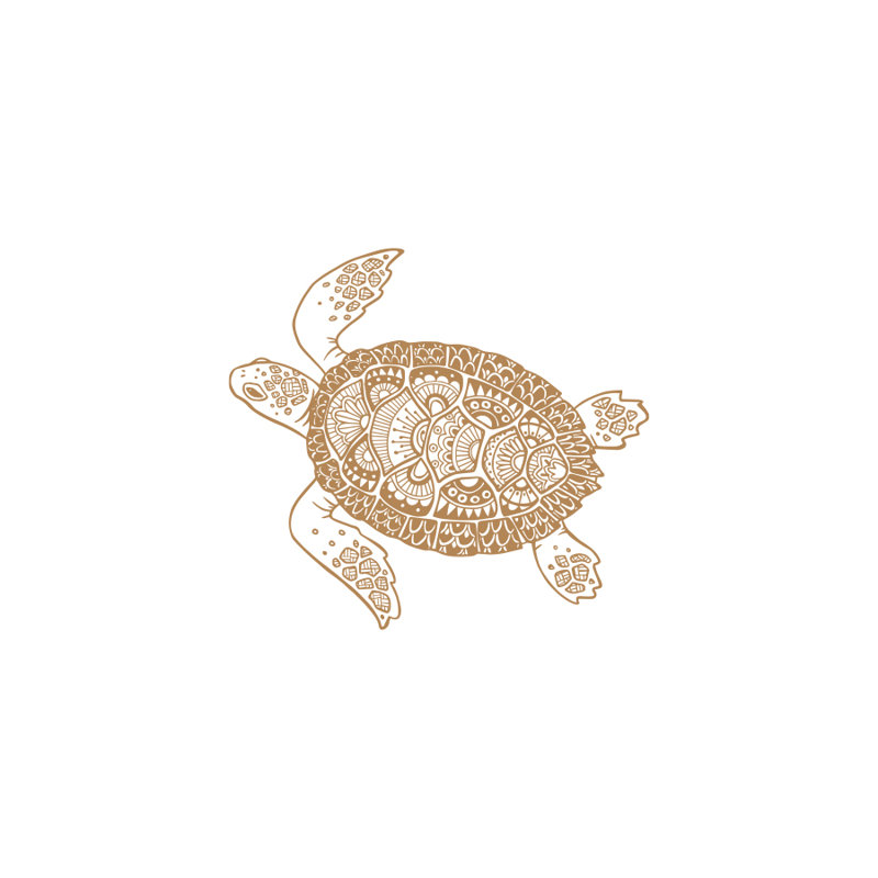 Décalcomanie murale autocollant en écaille tortue, Brun pâle