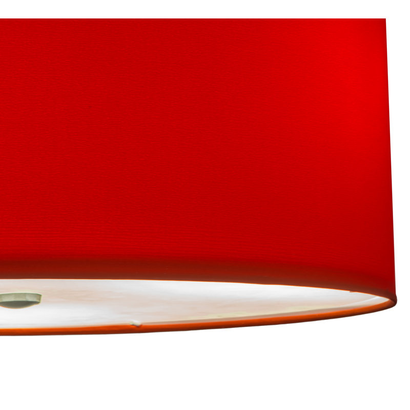 Cilindro Play 3 - Light Chandelier, 136" H x 22" W x 22" D, Light Red