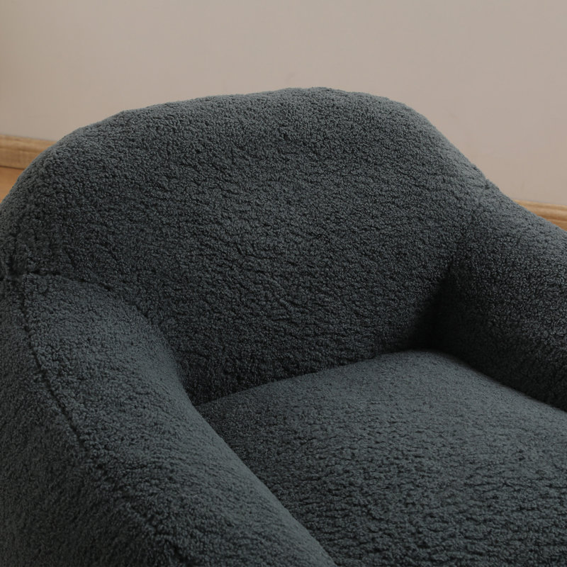 Bean Bag Chair, Dark Gray Teddy